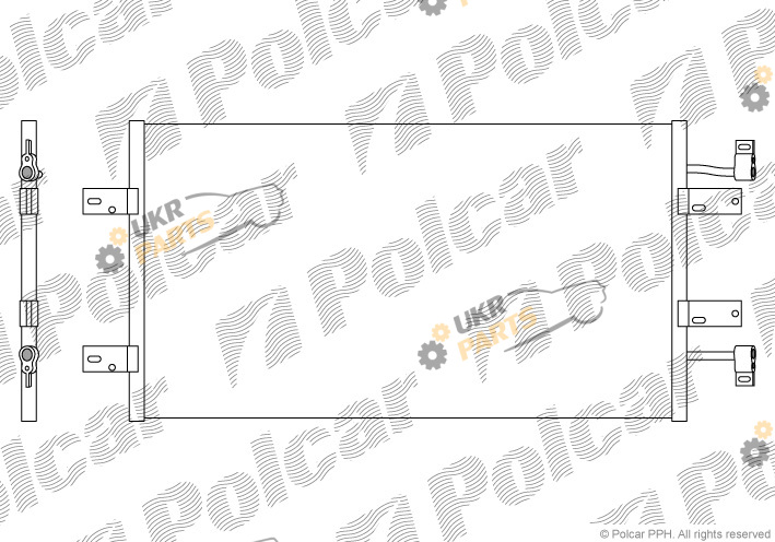 Радиатор кондиционера Polcar 6027K8C2