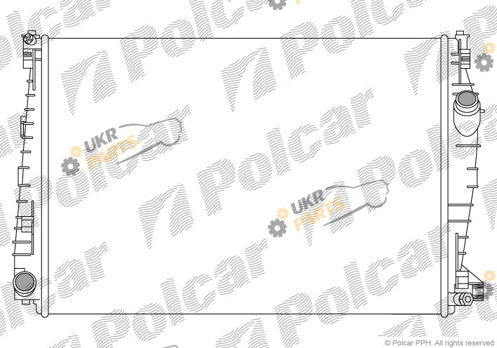 Радиатор охлаждения двигателя Polcar 141108-1