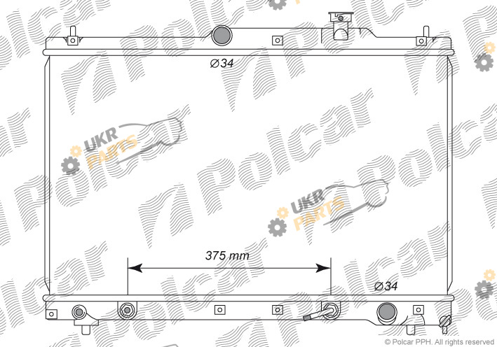 Радиатор охлаждения двигателя Polcar 815108-1