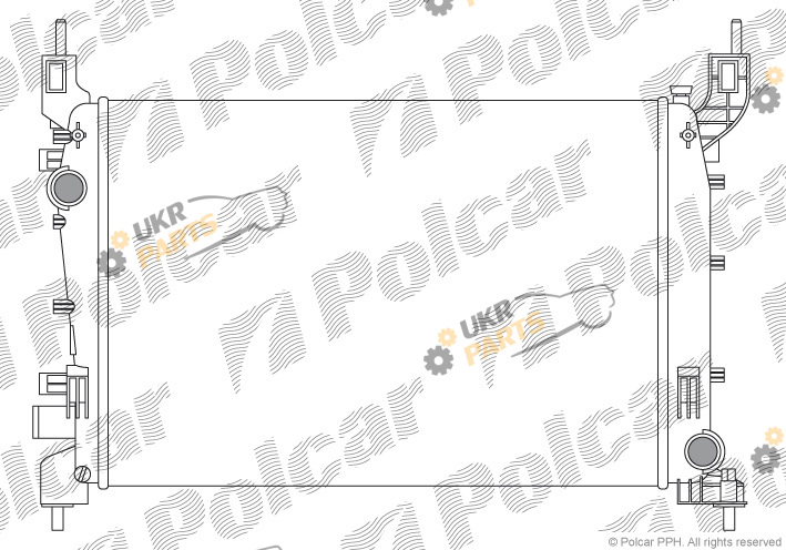 Радиатор охлаждения двигателя Polcar 302508-1
