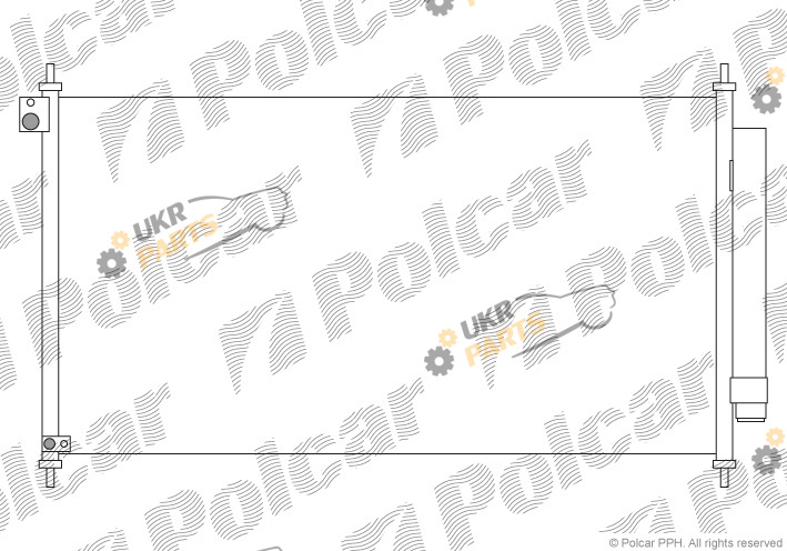 Радиатор кондиционера Polcar 38C1K81K