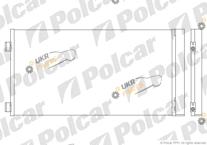 Радиатор кондиционера Polcar 5103K8C1