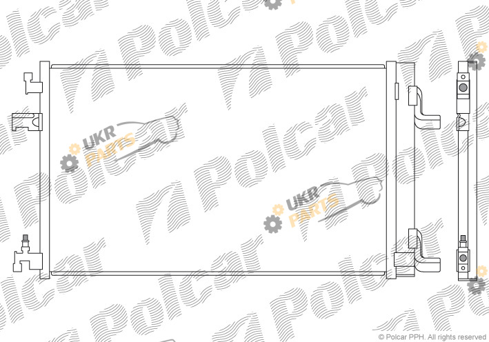 Радиатор кондиционера Polcar 5511K82K