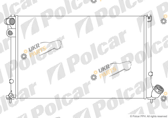 Радиатор охлаждения двигателя Polcar 574608B2