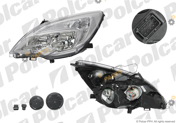 Основная фара Polcar 554609-E