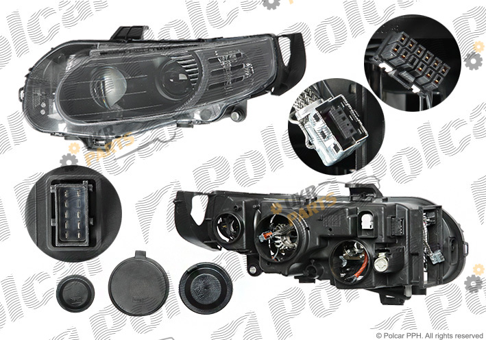 Основная фара polcar 6524091V