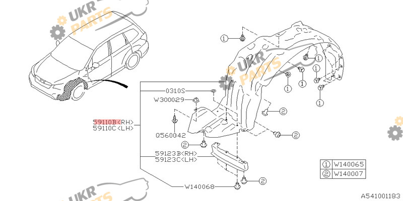  SUBARU 59110SG021