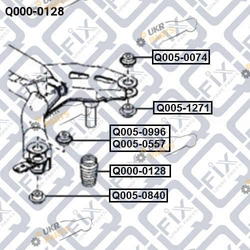 Амортизатор Q-FIX Q000-0128 Амортизатор Q-FIX Q000-0128
