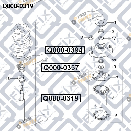 Пыльник амортизатора Q-FIX Q000-0319 Пыльник амортизатора Q-FIX Q000-0319
