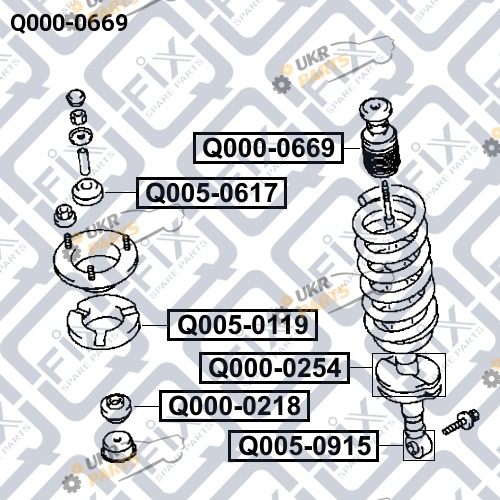 Комплект пыльника и отбойника Q-FIX Q000-0669