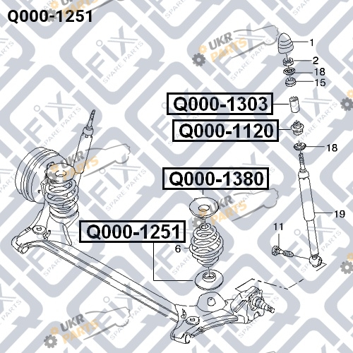 Опора амортизатора Q-FIX Q000-1251 Опора амортизатора Q-FIX Q000-1251