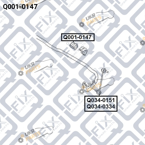 Втулка стабилизатора Q-FIX Q001-0147 Втулка стабилизатора Q-FIX Q001-0147