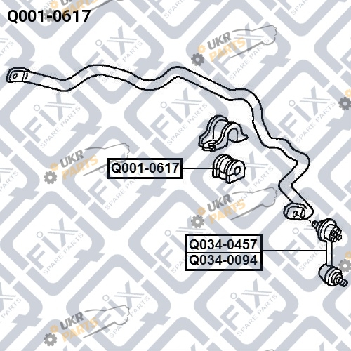Втулка стабилизатора Q-FIX Q001-0617 Втулка стабилизатора Q-FIX Q001-0617