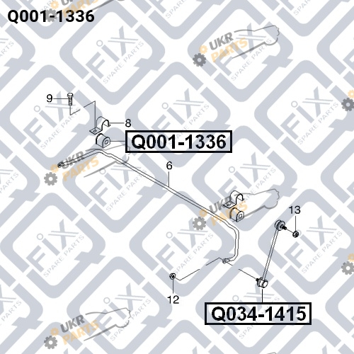 Втулка стабилизатора Q-FIX Q001-1336 Втулка стабилизатора Q-FIX Q001-1336