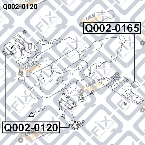 Подушка двигателя Q-FIX Q002-0120