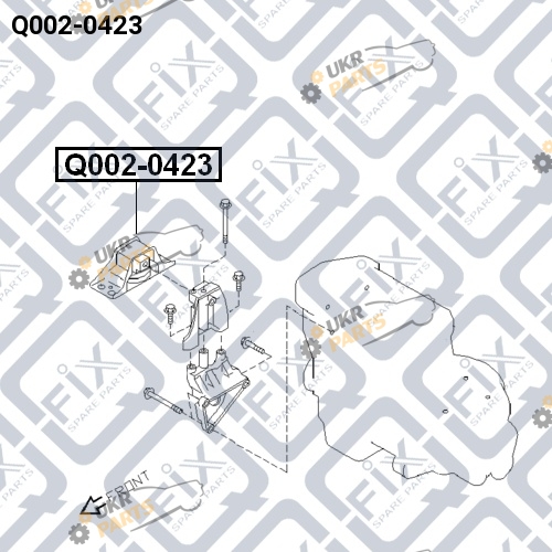 Подушка двигателя Q-FIX Q002-0423