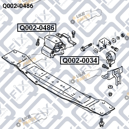 Подушка двигателя Q-FIX Q002-0486