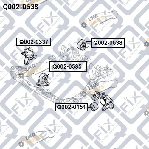 Подушка двигателя Q-FIX Q002-0638