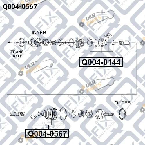 Комплект пыльника шруса Q-FIX Q004-0567 Комплект пыльника шруса Q-FIX Q004-0567