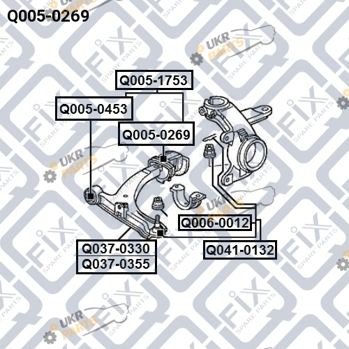 Сайлентблок рычага Q-FIX Q005-0269