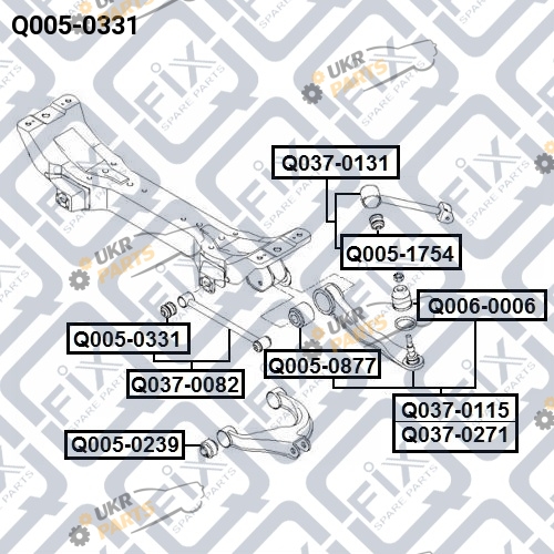 Сайлентблок рычага Q-FIX Q005-0331 Сайлентблок рычага Q-FIX Q005-0331