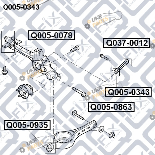 Сайлентблок рычага Q-FIX Q005-0343
