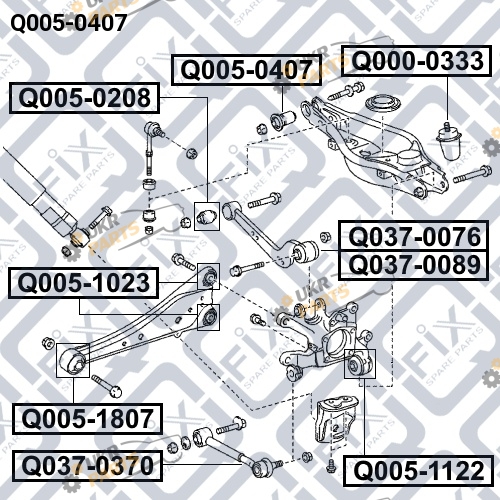 Сайлентблок рычага Q-FIX Q005-0407 Сайлентблок рычага Q-FIX Q005-0407
