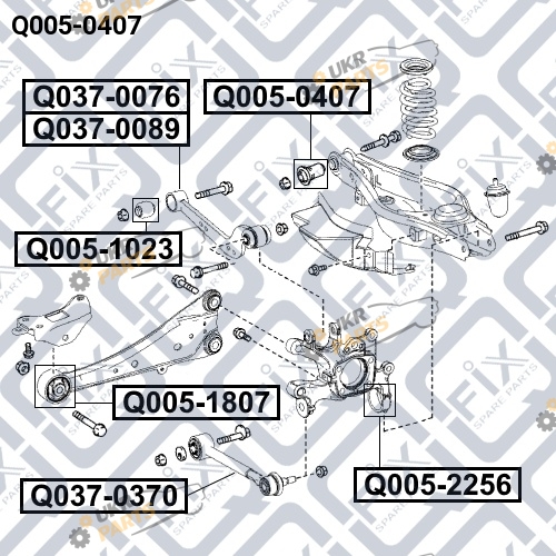 Сайлентблок рычага Q-FIX Q005-0407 Сайлентблок рычага Q-FIX Q005-0407