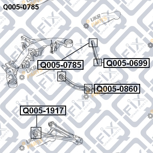 Сайлентблок рычага Q-FIX Q005-0785