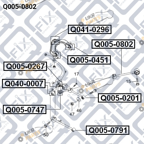 Сайлентблок рычага Q-FIX Q005-0802 Сайлентблок рычага Q-FIX Q005-0802