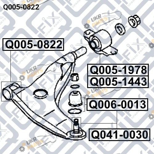 Сайлентблок рычага Q-FIX Q005-0822