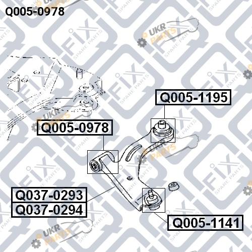 Сайлентблок рычага Q-FIX Q005-0978 Сайлентблок рычага Q-FIX Q005-0978