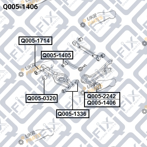 Сайлентблок рычага Q-FIX Q005-1406