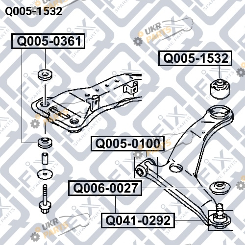 Сайлентблок рычага Q-FIX Q005-1532