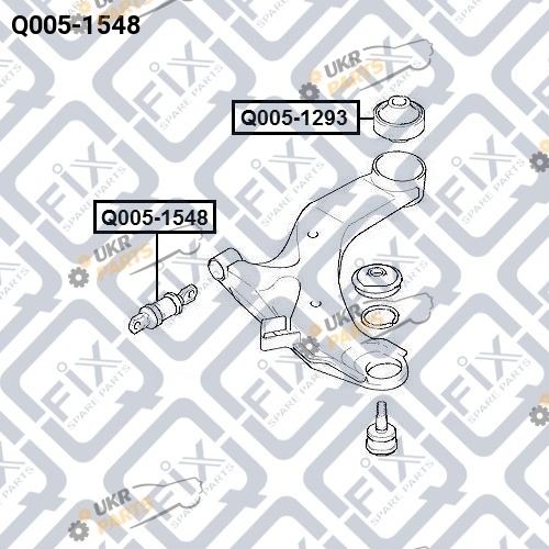 Сайлентблок рычага Q-FIX Q005-1548 Сайлентблок рычага Q-FIX Q005-1548