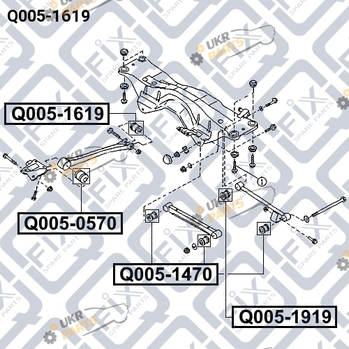 Сайлентблок рычага Q-FIX Q005-1619