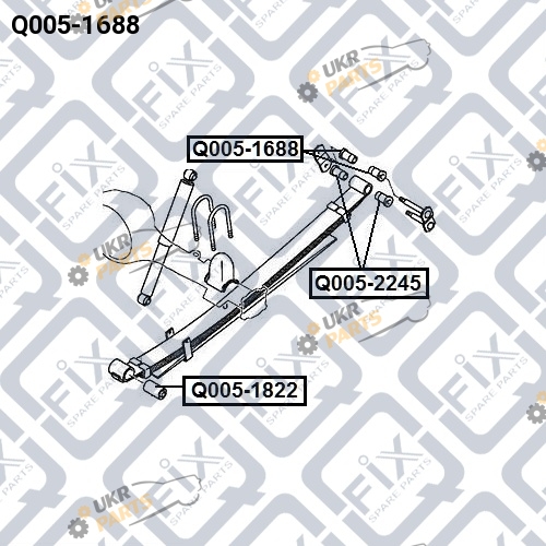 Втулка рессоры Q-FIX Q005-1688