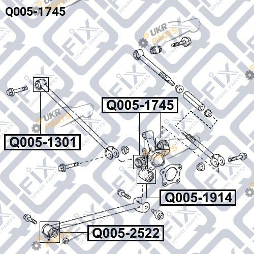 Сайлентблок рычага Q-FIX Q005-1745