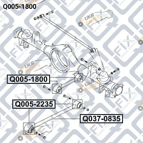 Сайлентблок рычага Q-FIX Q005-1800 Сайлентблок рычага Q-FIX Q005-1800