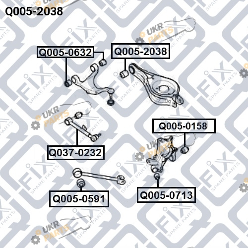 Сайлентблок рычага Q-FIX Q005-2038 Сайлентблок рычага Q-FIX Q005-2038