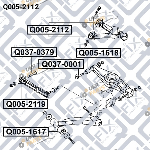Сайлентблок рычага Q-FIX Q005-2112 Сайлентблок рычага Q-FIX Q005-2112