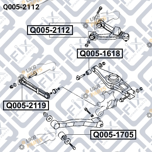 Сайлентблок рычага Q-FIX Q005-2112 Сайлентблок рычага Q-FIX Q005-2112