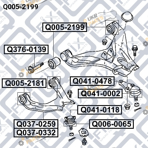 Сайлентблок рычага Q-FIX Q005-2199