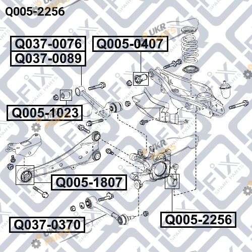 Сайлентблок рычага Q-FIX Q005-2256 Сайлентблок рычага Q-FIX Q005-2256