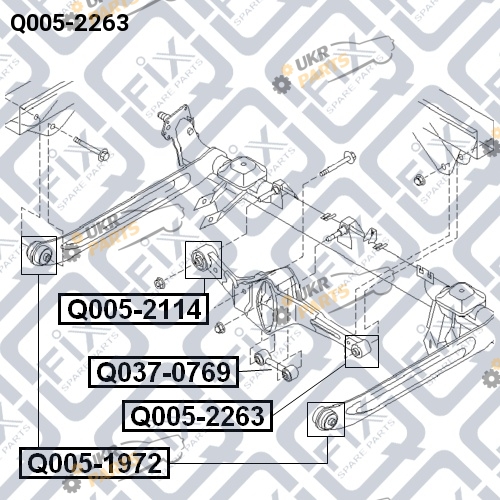 Сайлентблок рычага Q-FIX Q005-2263 Сайлентблок рычага Q-FIX Q005-2263