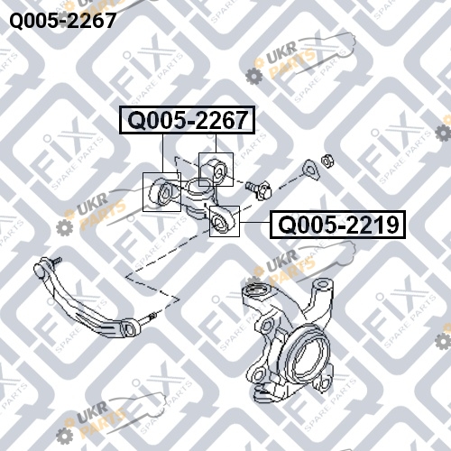 Сайлентблок рычага Q-FIX Q005-2267 Сайлентблок рычага Q-FIX Q005-2267