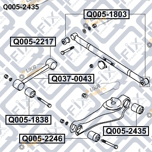 Сайлентблок рычага Q-FIX Q005-2435 Сайлентблок рычага Q-FIX Q005-2435