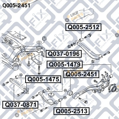 Сайлентблок рычага Q-FIX Q005-2451 Сайлентблок рычага Q-FIX Q005-2451