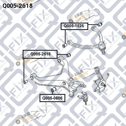 Сайлентблок рычага Q-FIX Q005-2618 Сайлентблок рычага Q-FIX Q005-2618