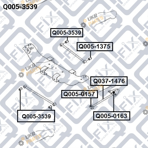 Сайлентблок рычага Q-FIX Q005-3539 Сайлентблок рычага Q-FIX Q005-3539